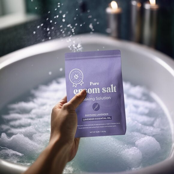 Pure Epsom Salt Soaking Solution - Soothing Lavender - 3lbs - Picture 7 of 8